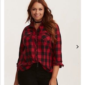 Torrid Plaid Camp Shirt